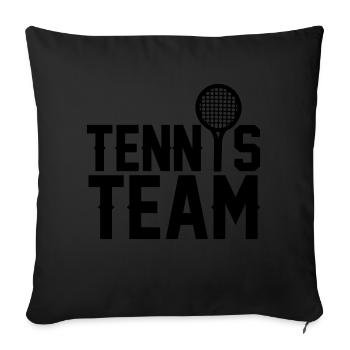 Équipe de tennis - Housse de coussin décorative 45 x 45 cm - noir - Devant