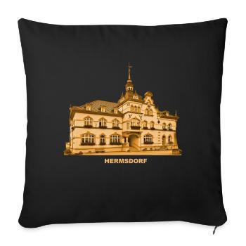 Hermsdorf Town Hall Thuringia Saale Holzland - Sofa pillowcase 17,3'' x 17,3'' (45 x 45 cm) - black - Front