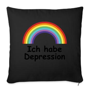 spreadshirtdesign 1 path - Sofakissenbezug 45 x 45 cm - Schwarz - Vorne