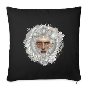 fascinating portrait of an Aquarius - Sofa pillowcase 17,3'' x 17,3'' (45 x 45 cm) - black - Front