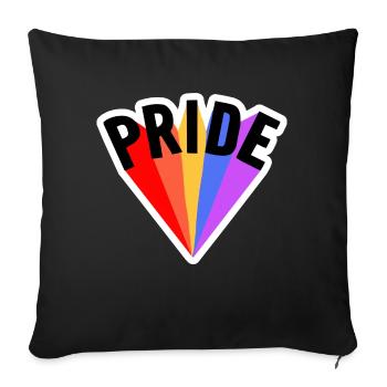 PRIDE LGBTQ+ MOTIVE - Sofakissenbezug 45 x 45 cm - Schwarz - Vorne