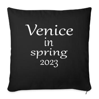 Venice in spring 2023 - Sofa pillowcase 17,3'' x 17,3'' (45 x 45 cm) - black - Front