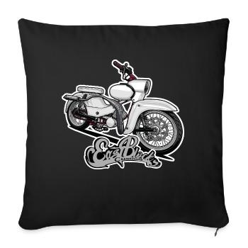 Étoile (blanche) // Illustration - Housse de coussin décorative 45 x 45 cm - noir - Devant