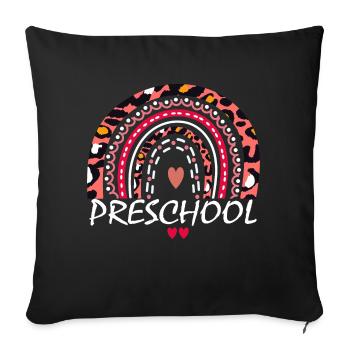 Boho Preschool Squad Geschenk - Sofakissenbezug 45 x 45 cm - Schwarz - Vorne
