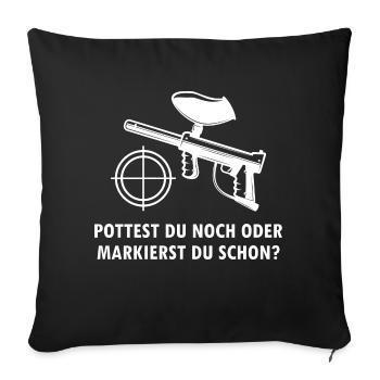 Paintball Airsoft - Housse de coussin décorative 45 x 45 cm - noir - Devant