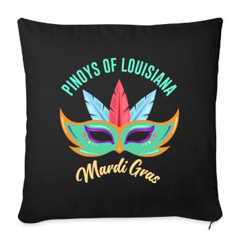 Louisiana Fil-Am Design for Proud Pinoys - Sofa pillowcase 17,3'' x 17,3'' (45 x 45 cm) - black - Front