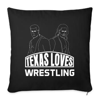 Texas wrestling design for proud Texas fans - Sofa pillowcase 17,3'' x 17,3'' (45 x 45 cm) - black - Front