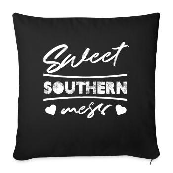 Sweet southern mess - Sofa pillowcase 17,3'' x 17,3'' (45 x 45 cm) - black - Front