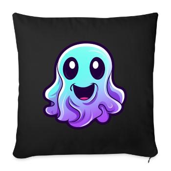 Niedlicher Halloween Geist - Sofakissenbezug 45 x 45 cm - Schwarz - Vorne