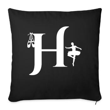 Letter h ballerina - Sofa pillowcase 17,3'' x 17,3'' (45 x 45 cm) - black - Front