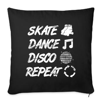 Roller Skating Disco - Sofa pillowcase 17,3'' x 17,3'' (45 x 45 cm) - black - Front