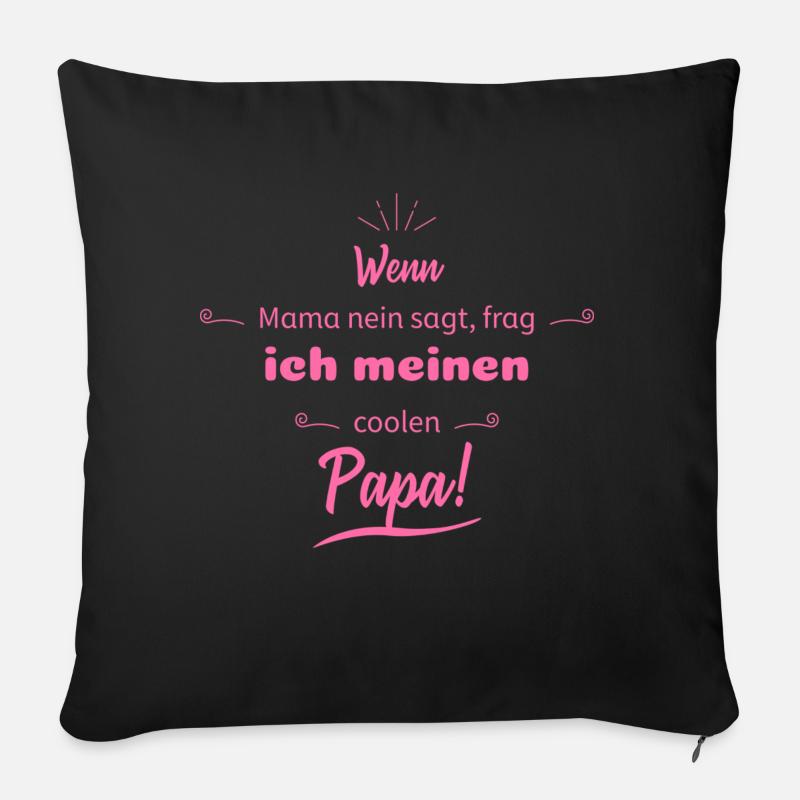 lustige sprüche cooler papa - Sofakissenbezug 45 x 45 cm - Schwarz