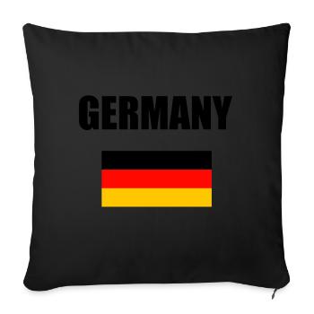 Germany with flag design - Sofa pillowcase 17,3'' x 17,3'' (45 x 45 cm) - black - Front