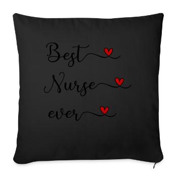 Nurse - Sofa pillowcase 17,3'' x 17,3'' (45 x 45 cm) - black - Front