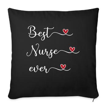 Nurse - Sofa pillowcase 17,3'' x 17,3'' (45 x 45 cm) - black - Front