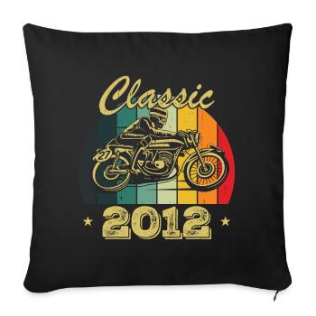 Klassisches Geburtstagsgeschenk im Jahr 2012 - Sofakissenbezug 45 x 45 cm - Schwarz - Vorne