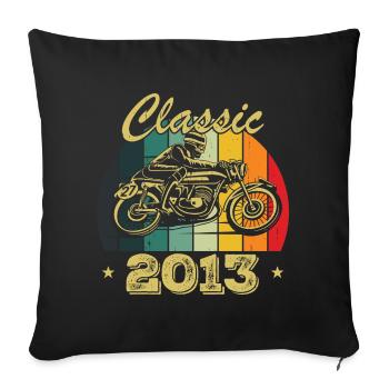 Cadeau D’anniversaire Classique vintage Né en 2013 - Housse de coussin décorative 45 x 45 cm - noir - Devant