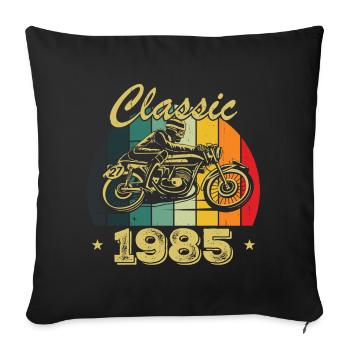 Cadeau D’anniversaire Classique vintage Né en 1985 - Housse de coussin décorative 45 x 45 cm - noir - Devant