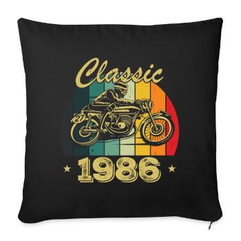 Vintage Classic Birthday Gift Born in 1986 - Sofa pillowcase 17,3'' x 17,3'' (45 x 45 cm) - black - Front