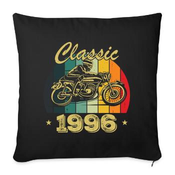Cadeau D’anniversaire Classique vintage Né en 1996 - Housse de coussin décorative 45 x 45 cm - noir - Devant