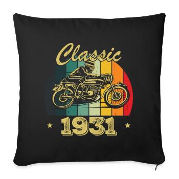 Cadeau D’anniversaire Classique vintage Né en 1931 - Housse de coussin décorative 45 x 45 cm - noir - Devant