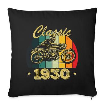 Vintage Classic Birthday Gift Born in 1930 - Sofa pillowcase 17,3'' x 17,3'' (45 x 45 cm) - black - Front