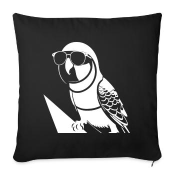 Lustiger Vogel Mit Sonnenbrille Cool Bourke's Parak - Sofakissenbezug 45 x 45 cm - Schwarz - Vorne