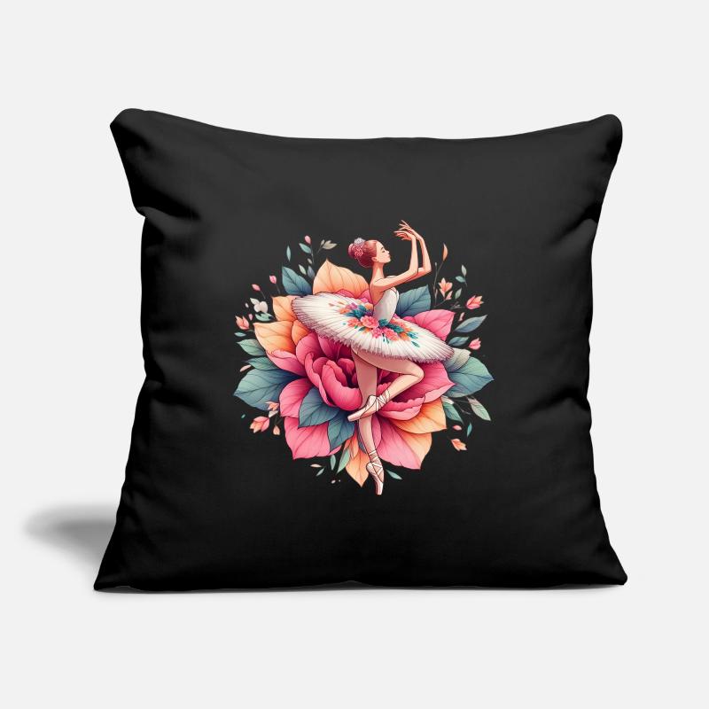 Danseuse de ballet avec tutu Housse de coussin décorative 45 x 45 cm