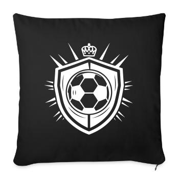 Équipe de logo de football - Housse de coussin décorative 45 x 45 cm - noir - Devant