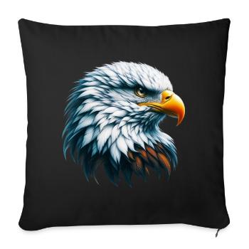 Eagle - Sofa pillowcase 17,3'' x 17,3'' (45 x 45 cm) - black - Front
