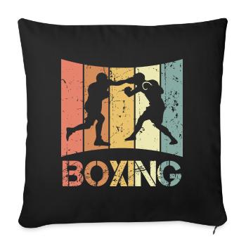 Vintage Boxers - Sofa pillowcase 17,3'' x 17,3'' (45 x 45 cm) - black - Front