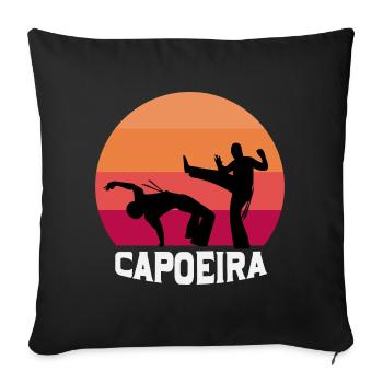 Brazilian Capoeira - Sofa pillowcase 17,3'' x 17,3'' (45 x 45 cm) - black - Front