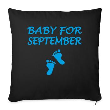 Baby for SEPTEMBER - Sofa pillowcase 17,3'' x 17,3'' (45 x 45 cm) - black - Front