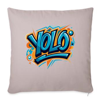 YOLO (You Only Live Once) - Sofa pillowcase 17,3'' x 17,3'' (45 x 45 cm) - light taupe - Front