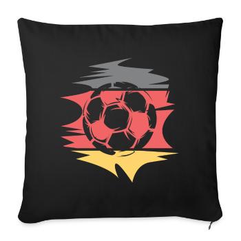 Soccer Illustration Germany Ball Graphic Logo - Sofa pillowcase 17,3'' x 17,3'' (45 x 45 cm) - black - Front