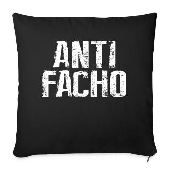 RN Racisme Raciste Révolution Lutte - Housse de coussin décorative 45 x 45 cm - noir - Devant