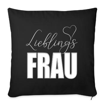Favorite Woman Heart - Sofa pillowcase 17,3'' x 17,3'' (45 x 45 cm) - black - Front