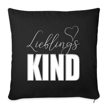 Favorite child Favorite child with heart - Sofa pillowcase 17,3'' x 17,3'' (45 x 45 cm) - black - Front