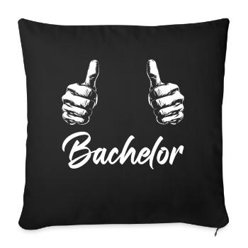Enterrement de vie de garçon, marié, enterrement de vie - Housse de coussin décorative 45 x 45 cm - noir - Devant