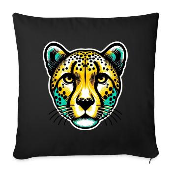 Cheetah - Sofa pillowcase 17,3'' x 17,3'' (45 x 45 cm) - black - Front