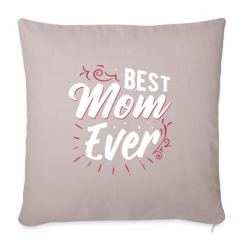Meilleure maman mère de tous les temps - Housse de coussin décorative 45 x 45 cm - taupe clair - Devant