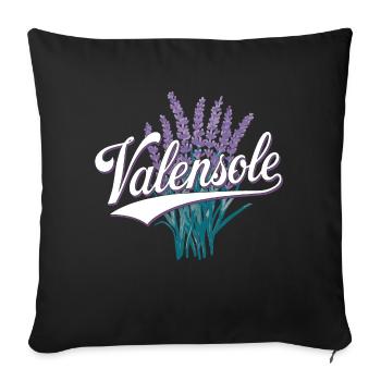 Valensole - Housse de coussin décorative 45 x 45 cm - noir - Devant