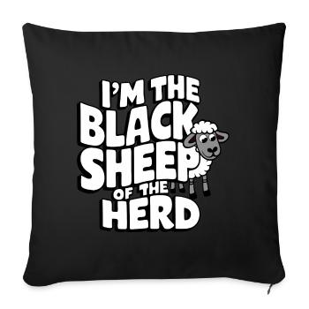 Sheep Sheep Farmer Lamb Farmer - Sofa pillowcase 17,3'' x 17,3'' (45 x 45 cm) - black - Front