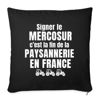 peasant, agriculture, farmer, farmer - Sofa pillowcase 17,3'' x 17,3'' (45 x 45 cm) - black - Front