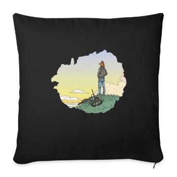 Le jeune Renard - Housse de coussin décorative 45 x 45 cm - noir - Devant