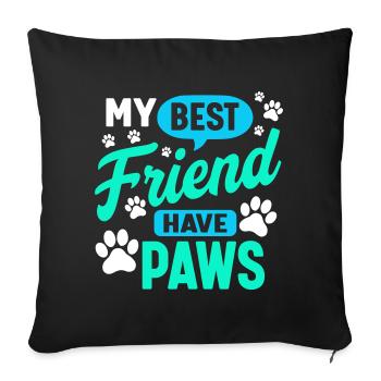 Mon meilleur ami a des pattes - Housse de coussin décorative 45 x 45 cm - noir - Devant