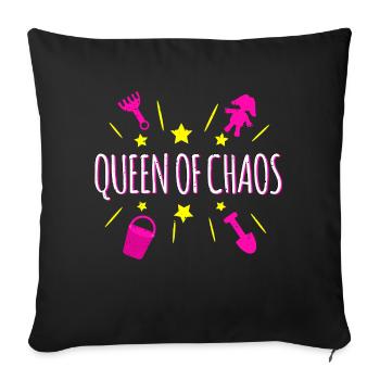 Queen of Chaos - Sofa pillowcase 17,3'' x 17,3'' (45 x 45 cm) - black - Front