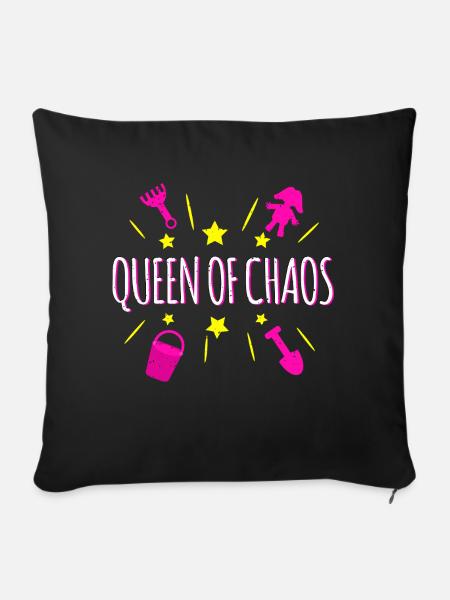 Queen of Chaos - Sofakissenbezug 45 x 45 cm - Schwarz