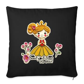 Princesse - La Belle sans la bête 1 - Housse de coussin décorative 45 x 45 cm - noir - Devant