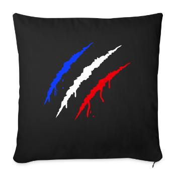 Griffes France - Housse de coussin décorative 45 x 45 cm - noir - Devant